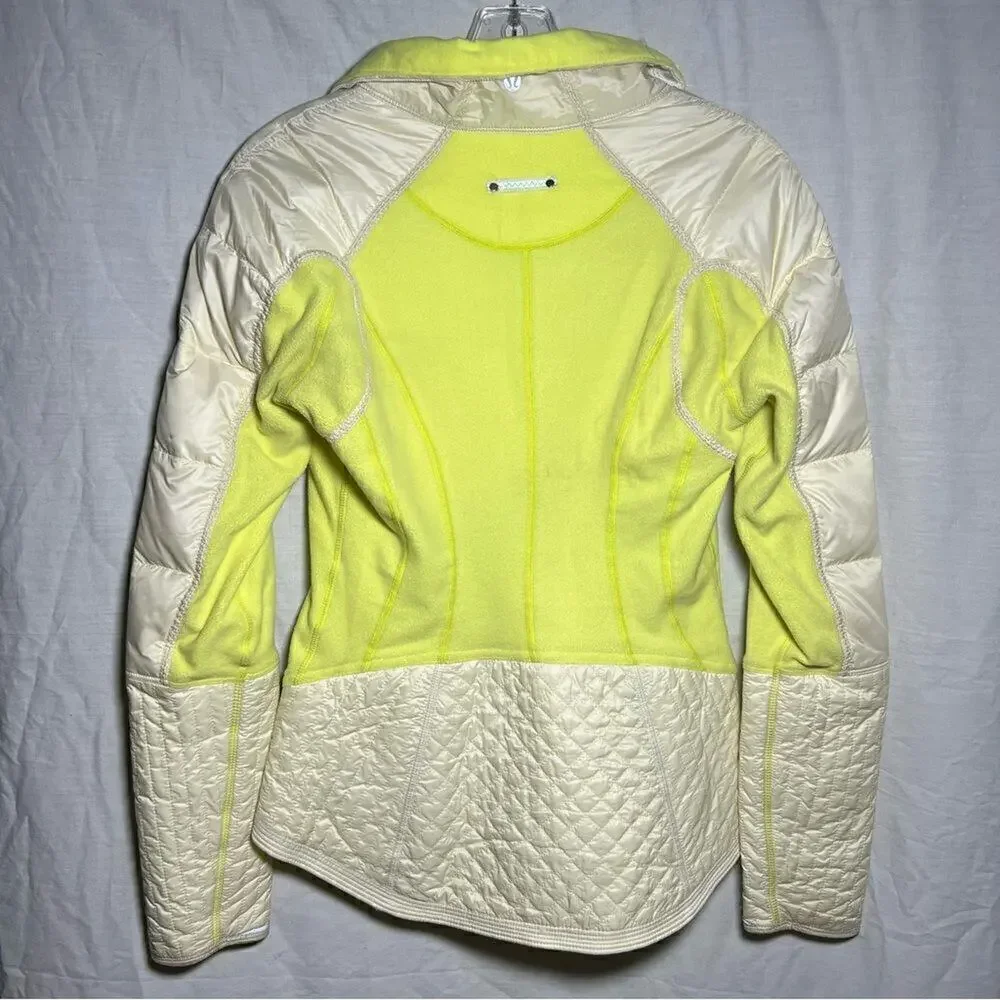 Lululemon Run Bundle Up Jacket without Luxechange Hood Clarity Yellow 6‎